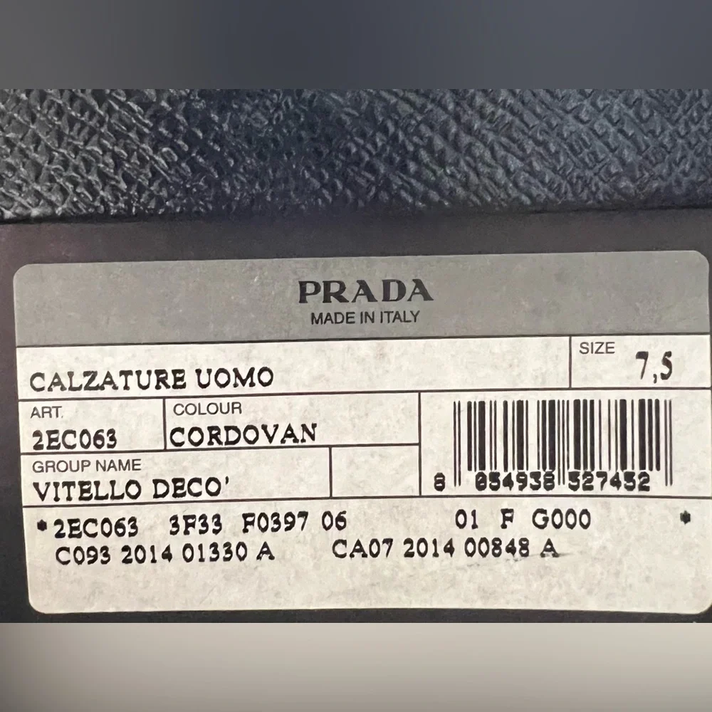 Prada Classic Brogue Cordovan Size 8.5, EU 41.5 - Picture 4 of 4